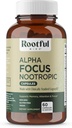 Alfa Focus Nootropinis - Atminties ir fokusavimo smegenų Booster priedas su Choline, Citicoline, GPC, L- Tirozinas, Bacopa Monnieri, DMAE, Gingko Biloba, Lion 's Mane, Niacinamidas - 60 kapsulių