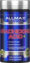 ALLMAX Essentials Arachidono rūgštis + - 120 kapsulių - padidina stiprumą ir pagerina atsparumą - Gluten Free - 30 Paslaugos