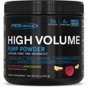 PEScience High Tūris Stim- Free Pre Workout, azoto oksido stiprintuvas su L citrulline & L Argininas Nitrate, Non-Simas Preworkout vyrams ir moterims, 36 Scoops, Aviečių Lemonade