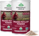 Organic INDIA Psyllium Psoll Organic - Fine Grain Psyllium Addition, Digestion Support, Vegan, Free Gluten- Free, Non- GMO, Source of Fiber - 6 oz (Pack of 2)