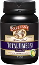 Barlean 's Total Omega 3 6 9 Softgels, Folded Fish Oil Addition with Borage and Flaxseed Oil, 1000 mg Omegas ALA, EPA, DHA ir GLA for Joint Support Additives and Heart Health, 90 Count