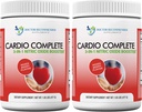 Cardio Complete - Širdies sveikatingumo palaikymo miltelių papildas - 3-in-1 azoto oksido degiklis su 5 000 L- arginino, 1 000 mg L- citrullino, ir Hawthorn Berry, 2 Pack