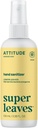 ATTITLE DE Hand Sanitizer Spray, EWG Patikrinta, Kills Germs & Bakterijos, Vegan & Plant-Based, Saugus suaugusiems & vaikams, Lemon Laves Scent, 3.38 Fl Oz (Spray Butelis)