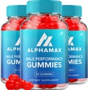 Alpha Max Gummies for Men - AlphaMax Vyras Performance ACV Gummies Apple Cider Vinacar 1000MG, Alfa Max Gummies Atsiliepimai, Vitaminas B12 (3 Pack - 180 Gummies)