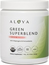 Alaya Organic Super Žalieji milteliai - Premium Green Juice Superfood papildas milteliai - Adaptagenai, antioksidantai ir probiotikai Blend - USDA Organic, Non-GMO, Vegan - 30 Paslaugos (Mišri Berry)