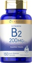 Carlyle Vitaminas B-2, 124; riboflavinas, 124; 200 mg, 124; 150 Grafas, 124; Vegetarian, Non- GMO & gluten Free Eteriniai priedai