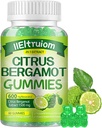 Citrus Bergamot 1500mg, Citrus Bergamot Gummies for sveiki cholesterolio, Bergamot papildai 25: 1 Ekstraktas iš Italijos Bergamot, Resveratrol & Niacinas - Natural Vegan 60 Gummies