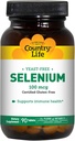 Country Life Selenium 100 mcg, Yeast Free - 90 tablečių