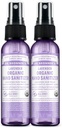 Dr. Bronner - Organic Hand Sanitizer Spray (Levender, 2 Ounce, 2-Pack) - Paprasta ir veiksminga formulė, Valo & Sanitzes, No Harsh Chemicals, Drėkina ir valo Rankas