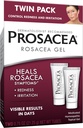 Prosacea - Medicininė Rožė Veido gydymas - Sveikos Rožė Simptomai paraudimas, Pimples ir dirginimas - Fragance Free - Twin Pack - Du 0.75oz Vamzdžiai (1.5oz Iš viso)