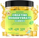 Kreatino monohidratas Gummies 5600mg vyrams ir moterims, 120 CT Chewable Kreatine Gummies raumenų paramos, energijos Boost, 5,6g kreatino monohidrato per Tarnauti - Cukrus nemokamai, garstyčių (Lemon Sfeor)