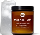 Mėnulio sulčių magnezio- Om magnio miltelių papildas - Chelated magnio kompleksas + L-Theanine Blend poilsio, Relaxation & Reguliarity - Vegan, Non- GMO & No Sugar, Unflavored, 3.9 oz, 30 Sevens