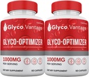 (2 pakuotė) Glyco Vantage Glyco Optimizer Capsules Kraujo parama Maksimalus stiprumas Visi natūralus priedas vyrams ir moterims