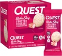 Quest Nutrition Frosted Cookies Twin Pack, Braškių pyragas, 1g Cukrus, 10g baltymų, 2g Net Carbs, Gluten Free, 16 Slapukai